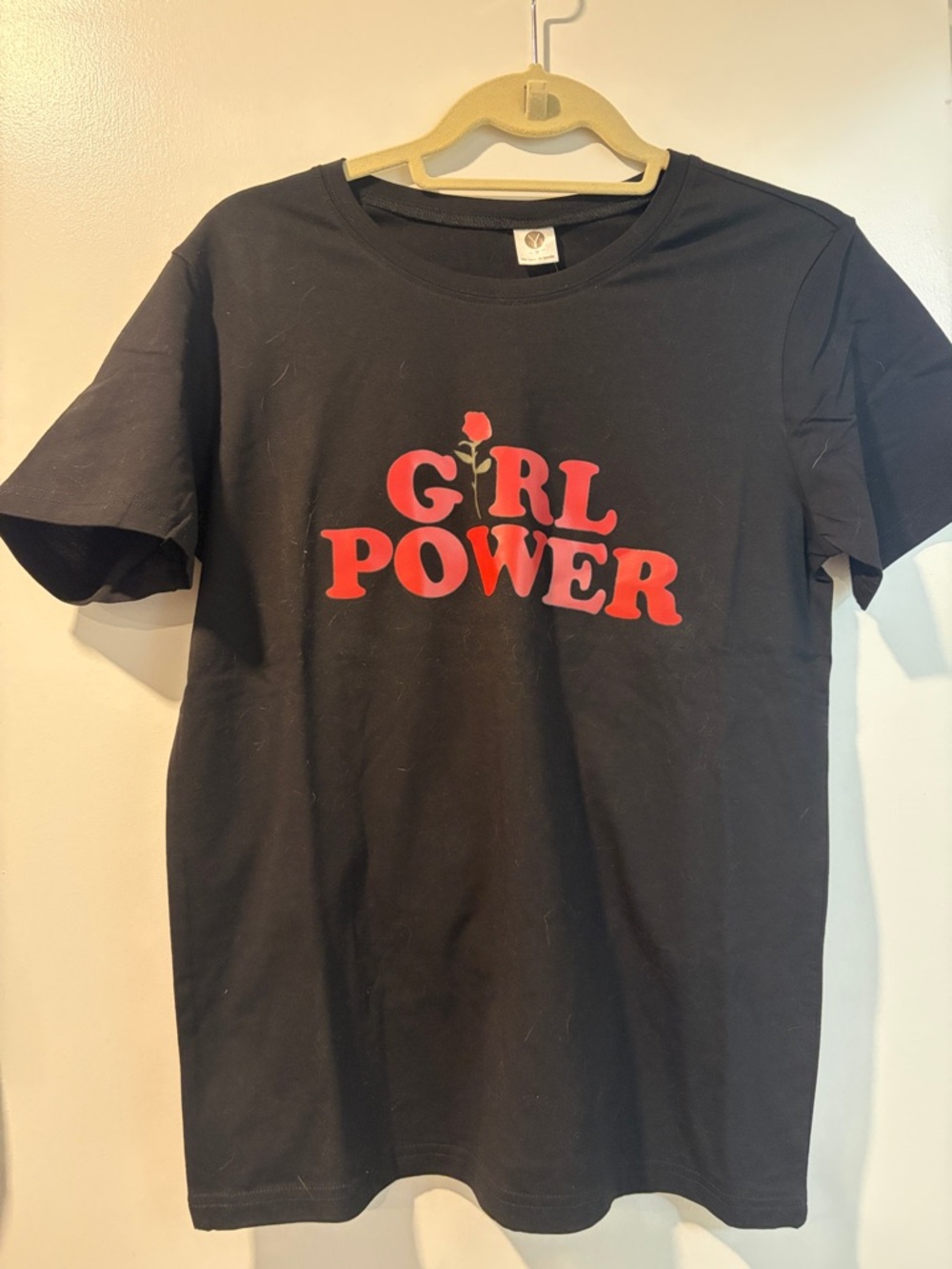Girl Power Short Sleeve Tee - Black with Red Graphic